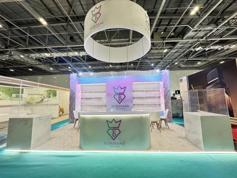 Bujairami Sydney exhibition stand at Tones of Beauty Expo by Dum Event